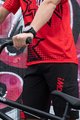 MONTON Rövid kerékpáros nadrág kantár nélkül - POW MTB - fekete/piros