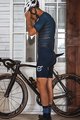 MONTON Rövid kerékpáros nadrág kantárral - SKULL - kék