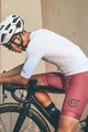 MONTON Rövid kerékpáros nadrág kantárral - SKULL - piros