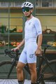 MONTON Rövid kerékpáros nadrág kantárral - SKULL - fehér