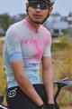 MONTON Rövid ujjú kerékpáros mez - MORNINGGLOW - világoszöld/lila/rózsaszín