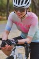 MONTON Rövid ujjú kerékpáros mez - MORNINGGLOW LADY - világoszöld/rózsaszín/lila