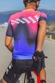 MONTON Rövid ujjú kerékpáros mez - CARDIN - rózsaszín/fekete/lila