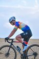 MONTON Rövid ujjú kerékpáros mez - SKULL NORTHERNLIGHTS - kék/sárga