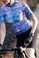 MONTON Rövid ujjú kerékpáros mez - SKULL OILPAINT LADY - lila/kék