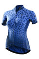 MONTON Rövid ujjú kerékpáros mez - CHEETAH LADY - kék