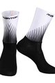 MONTON Klasszikus kerékpáros zokni - HOWAIN MID CALF - fehér/fekete