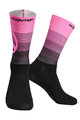 MONTON Klasszikus kerékpáros zokni - VALLS - rózsaszín/fekete
