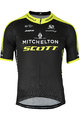 GIORDANA Rövid ujjú kerékpáros mez - MITCHELTON-SCOTT '19 - fekete/sárga