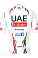 PISSEI Rövid ujjú kerékpáros mez - UAE TEAM EMIRATES OFFICIAL 2024 - fehér/piros/fekete