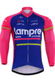 Hosszú ujjú kerékpáros mez - LAMPRE 2017 WINTER - kék/rózsaszín