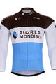Hosszú ujjú kerékpáros mez - AG2R 2018 WINTER - világoskék/fehér/barna