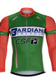 Hosszú ujjú kerékpáros mez - BARDIANI 2018 WINTER - zöld/narancssárga
