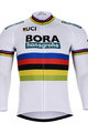 Hosszú ujjú kerékpáros mez - BORA UCI 2018 WINTER - fehér/színes