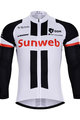 Hosszú ujjú kerékpáros mez - SUNWEB 2018 WINTER - fehér/fekete