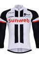 Hosszú ujjú kerékpáros mez nyári - SUNWEB 2018 SUMMER - fehér/fekete