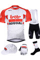 BONAVELO mez-nadrág-kesztyű-zokni-sapka - LOTTO SOUDAL 2019 - fehér/fekete/piros