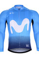 BONAVELO Hosszú ujjú kerékpáros mez - MOVISTAR 2019 WINTER - kék