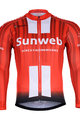 BONAVELO Hosszú ujjú kerékpáros mez - SUNWEB 2019 WINTER - piros
