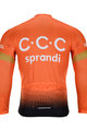 BONAVELO Hosszú ujjú kerékpáros mez - CCC 2020 WINTER - fekete/narancssárga