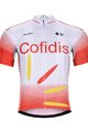 BONAVELO Rövid ujjú kerékpáros mez - COFIDIS 2020 - fehér/piros