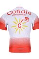 BONAVELO Rövid ujjú kerékpáros mez - COFIDIS 2020 - fehér/piros