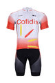 BONAVELO Rövid kerékpáros mez rövidnadrággal - COFIDIS 2020 - piros/fehér/fekete