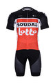 BONAVELO Rövid kerékpáros mez rövidnadrággal - LOTTO SOUDAL 2020 - fehér/piros/fekete