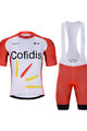 BONAVELO Rövid kerékpáros mez rövidnadrággal - COFIDIS 2021 - fekete/fehér/piros