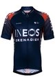 BONAVELO Rövid ujjú kerékpáros mez - INEOS 2022 KIDS - piros/kék