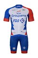 BONAVELO Rövid kerékpáros mez rövidnadrággal - GROUPAMA FDJ 2022 - kék/fehér/piros