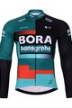 BONAVELO Hosszú ujjú kerékpáros mez - BORA 2024 WINTER - piros/zöld/fekete/fehér