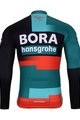BONAVELO Hosszú ujjú kerékpáros mez - BORA 2023 WINTER - piros/fehér/fekete/zöld