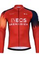 BONAVELO Hosszú ujjú kerékpáros mez - INEOS 2025 WINTER - piros/kék