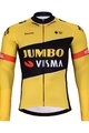BONAVELO Hosszú ujjú kerékpáros mez - JUMBO-VISMA 2025 WNT - sárga/fekete