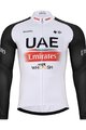 BONAVELO Hosszú ujjú kerékpáros mez - UAE 2024 WINTER - fehér/fekete/piros