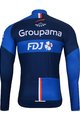 BONAVELO Hosszú ujjú kerékpáros mez - FDJ 2025 WINTER - kék/fekete