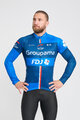 BONAVELO Hosszú ujjú kerékpáros mez - FDJ 2025 WINTER - kék/fekete