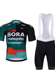 BONAVELO Rövid kerékpáros mez rövidnadrággal - BORA 2023 - piros/fekete/zöld