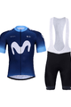 BONAVELO Rövid kerékpáros mez rövidnadrággal - MOVISTAR 2024 - fekete/kék