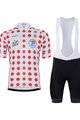 BONAVELO Rövid kerékpáros mez rövidnadrággal - TOUR DE FRANCE 2024 - piros/fehér/fekete