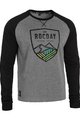 ROCDAY Hosszú ujjú kerékpáros póló - CREST - fekete/szürke