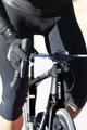 SANTINI 3/4-es kerékpáros nadrág kantárral - ADAPT 3/4 WINTER - fekete
