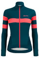 SANTINI Kerékpáros téli szett - CORAL B. LADY WINTER - fekete/kék/rózsaszín