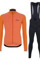 SANTINI Kerékpáros téli szett - COLORE PURO WINTER - narancssárga/fekete