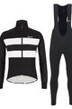 SANTINI Kerékpáros téli kabát és nadrág - COLORE BENGAL WINTER - fehér/fekete