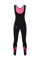SANTINI Hosszú kerékpáros nadrág kantárral - CORAL BENGAL LADY - rózsaszín/fekete
