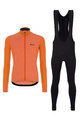 SANTINI Kerékpáros téli szett - COLORE PURO+OMNIA - narancssárga/fekete