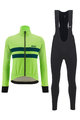 SANTINI Kerékpáros téli kabát és nadrág - COLORE HALO + LAVA - zöld/fekete