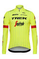 SANTINI Hosszú ujjú kerékpáros mez - TREK SEGAFREDO 2018 - sárga/fekete
